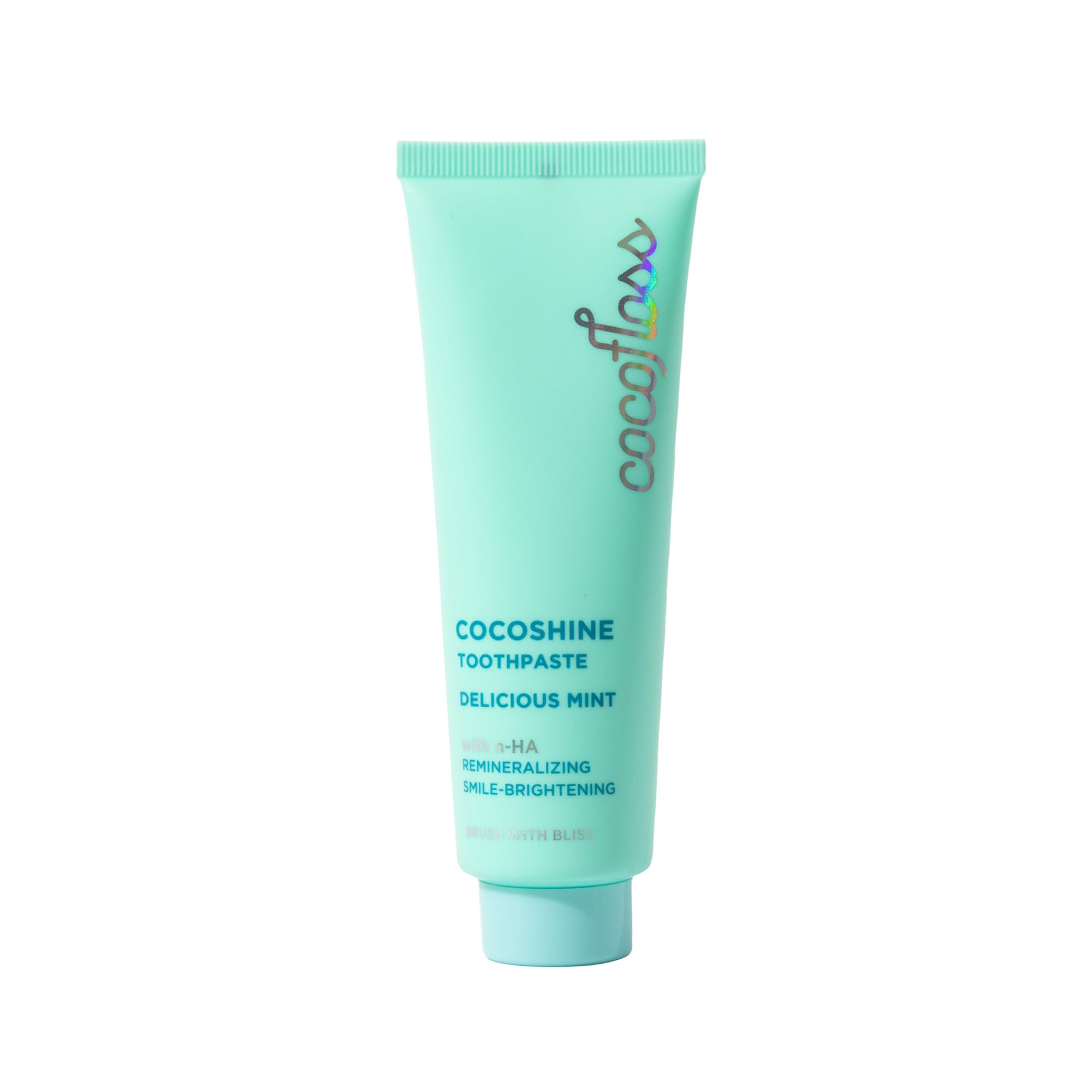 Cocofloss Cocoshine Whitening Toothpaste for Sensitive Teeth, Fluoride-Free with n-HA, Kid-Friendly, Delicious Mint Flav
